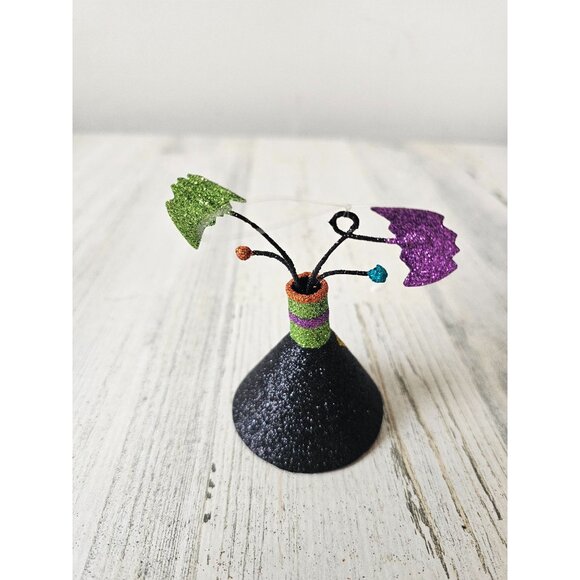 Pier 1 bat wings Halloween ornament glitter RARE vintage Xmas tree - Picture 4 of 9